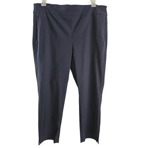 Chico's So Slimming 360 Pants Size 3.5R / 18R Navy Blue Wide Waistband Slim Leg